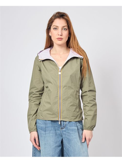 Lily plus reversible women's short jacket K-WAY | K41317W-LILY PLUS.2 DOUBLEB0W